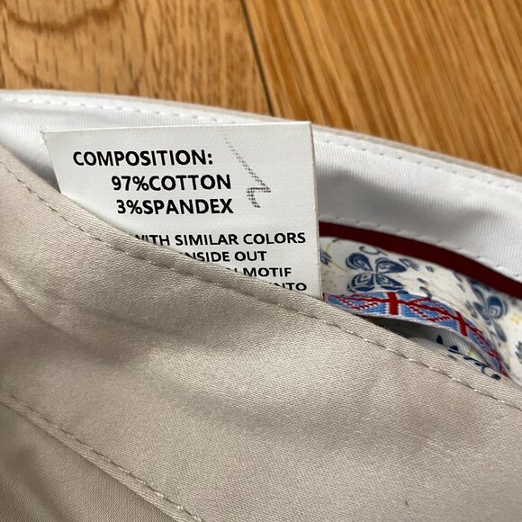 TR Premium Tailored Recreation Golf Pants Tan Chino 34 x 32 Stretch NWT - Picture 6 of 11